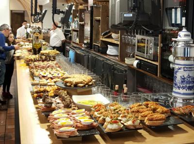 Bar of pintxos in San Sebastian